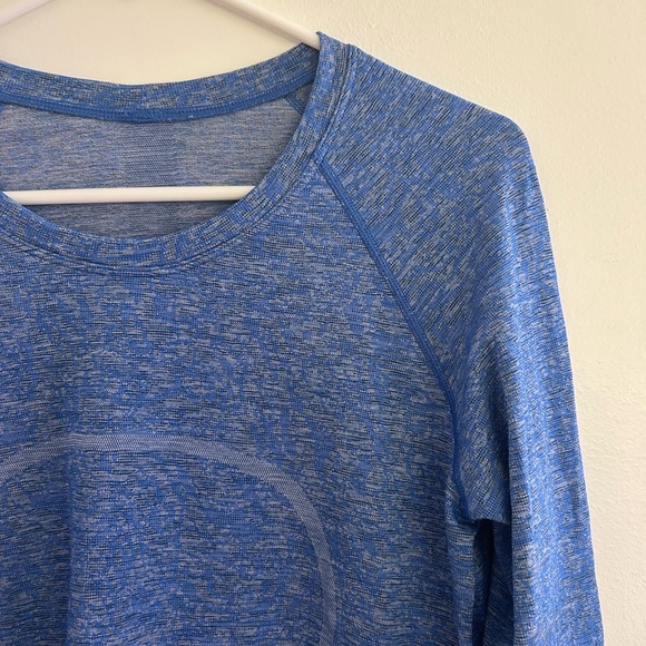 Lululemon Swiftly Tech Long Sleeve 2.0 Contour Form Pipe Dream Blue 10 - Picture 5 of 12